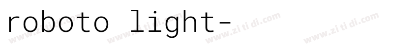 roboto light字体转换